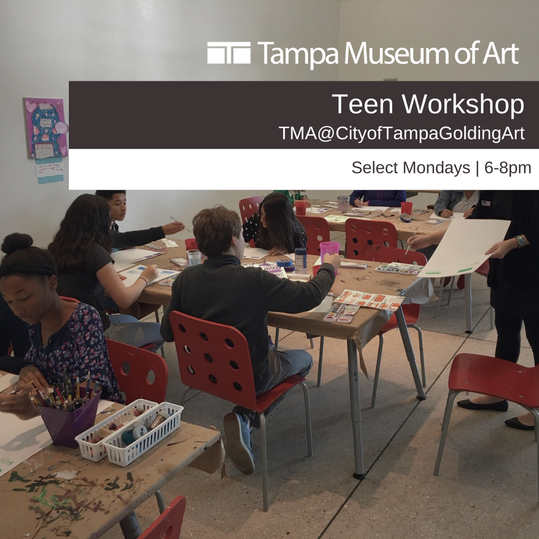 Teen Workshop | TMA@CityofTampaGoldingArt